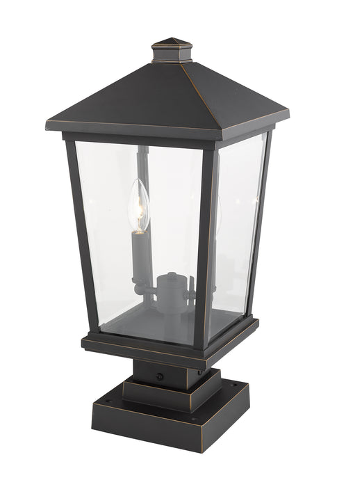 Z-Lite - 568PHBS-SQPM-ORB - Two Light Outdoor Pier Mount - Beacon - Oil Rubbed Bronze