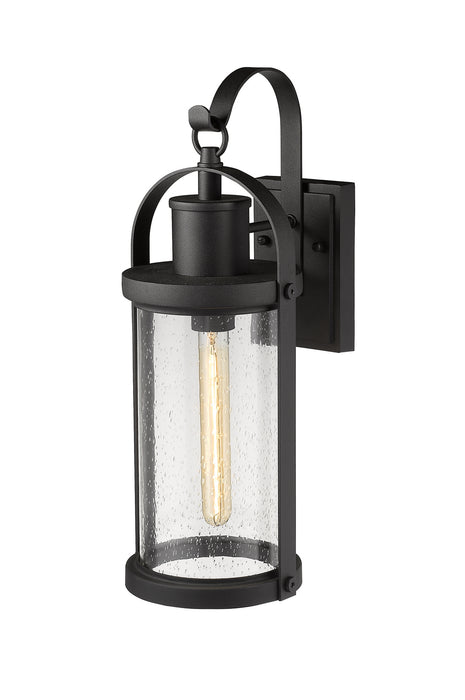 Z-Lite - 569M-BK - One Light Outdoor Wall Sconce - Roundhouse - Black