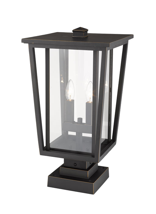 Z-Lite - 571PHBS-SQPM-ORB - Two Light Outdoor Pier Mount - Seoul - Oil Rubbed Bronze