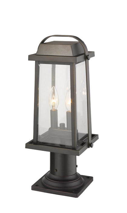 Z-Lite - 574PHMR-533PM-ORB - Two Light Outdoor Pier Mount - Millworks - Oil Rubbed Bronze