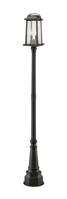 Z-Lite - 574PHMR-564P-ORB - Two Light Outdoor Post Mount - Millworks - Oil Rubbed Bronze