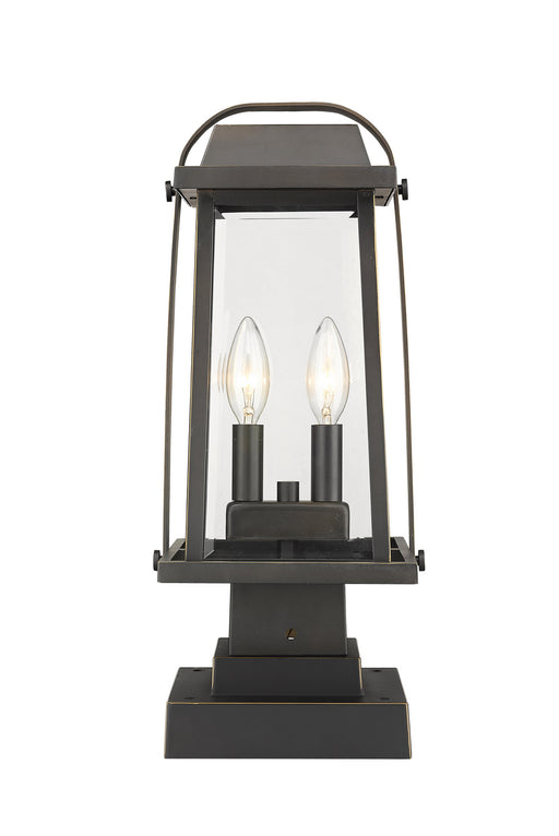 Z-Lite - 574PHMS-SQPM-ORB - Two Light Outdoor Pier Mount - Millworks - Oil Rubbed Bronze