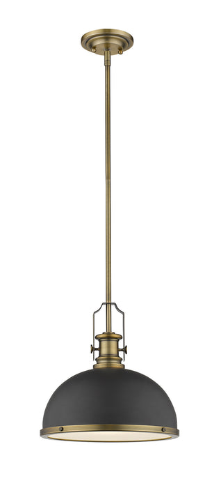 Z-Lite - 725P12-BRZ+HBR - One Light Pendant - Melange - Bronze / Heritage Brass