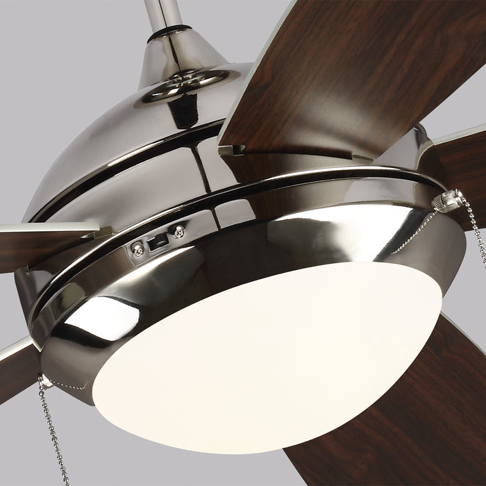 Generation Lighting - 5DIC52BSD-V1 - 52``Ceiling Fan - Discus - Brushed Steel / Matte Opal