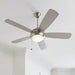 Generation Lighting - 5DIC52BSD-V1 - 52``Ceiling Fan - Discus - Brushed Steel / Matte Opal