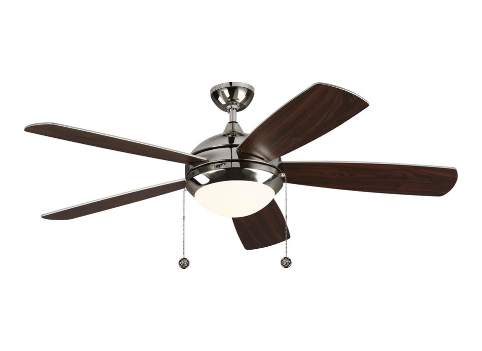Generation Lighting - 5DIC52PND-V1 - 52``Ceiling Fan - Discus Classic - Polished Nickel / Matte Opal