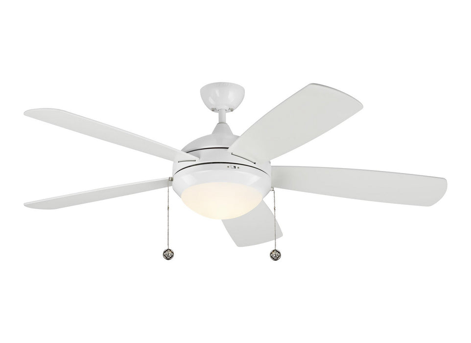 Generation Lighting - 5DIC52WHD-V1 - 52``Ceiling Fan - Discus Classic - White / Matte Opal