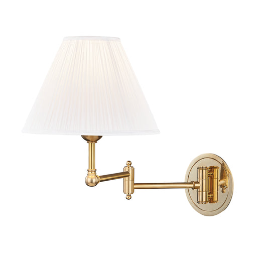 Hudson Valley - MDS603-AGB - One Light Wall Sconce - Signature No.1 - Aged Brass