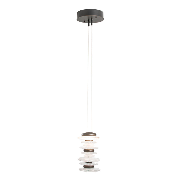 Hubbardton Forge - 139973-LED-STND-07 - LED Pendant - Cairn - Dark Smoke