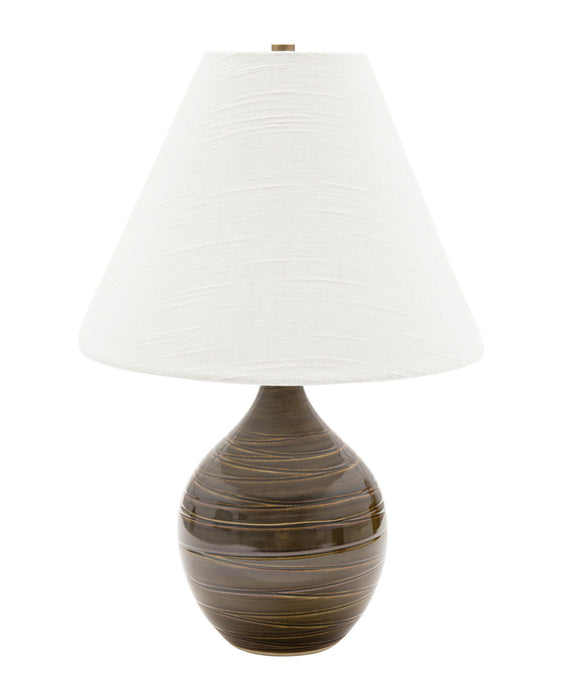 House of Troy - GS200-SBR - One Light Table Lamp - Scatchard - Scored Brown Gloss