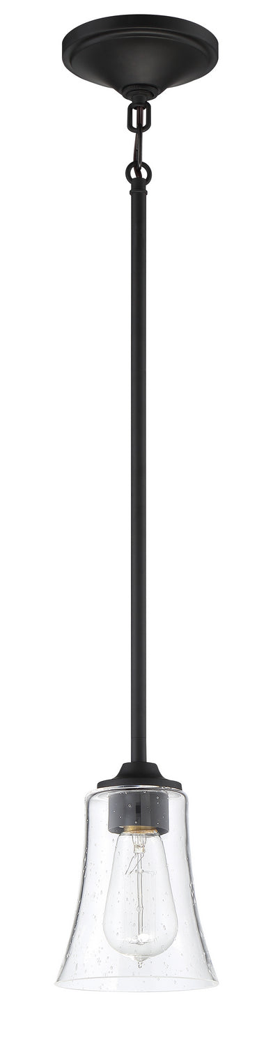Craftmade - 50491-FB - One Light Mini Pendant - Gwyneth - Flat Black