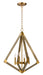 Maxim - 12254WOAB - Four Light Pendant - Vector - Weathered Oak / Antique Brass