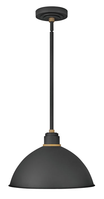 Hinkley - 10685TK - One Light Outdoor Lantern - Foundry Dome - Textured Black