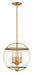 Hinkley - 3934HB - Four Light Pendant - Calvin - Heritage Brass