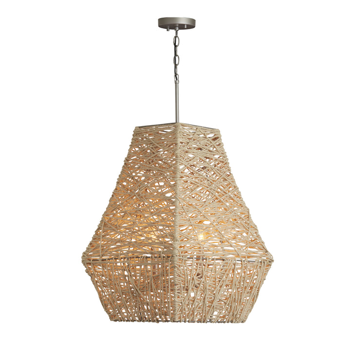 Capital Lighting - 335241NY - Four Light Pendant - Independent - Natural Jute and Grey