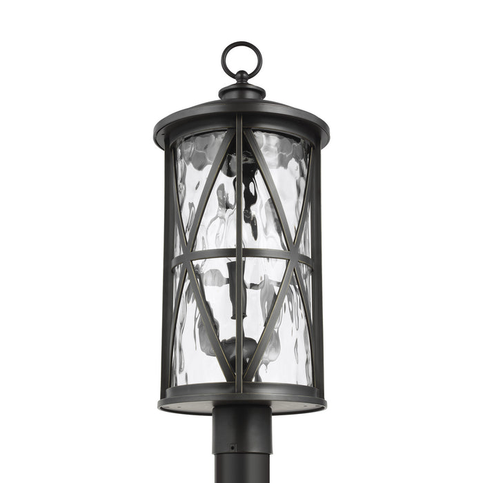 Generation Lighting - OL15207ANBZ - Three Light Outdoor Post Lantern - Millbrooke - Antique Bronze