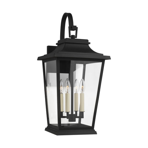 Generation Lighting - OL15403TXB - Four Light Outdoor Wall Lantern - Warren - Textured Black