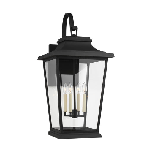 Generation Lighting - OL15404TXB - Four Light Outdoor Wall Lantern - Warren - Textured Black