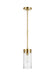 Generation Lighting - CP1001BBS - One Light Pendant - Garrett - Burnished Brass