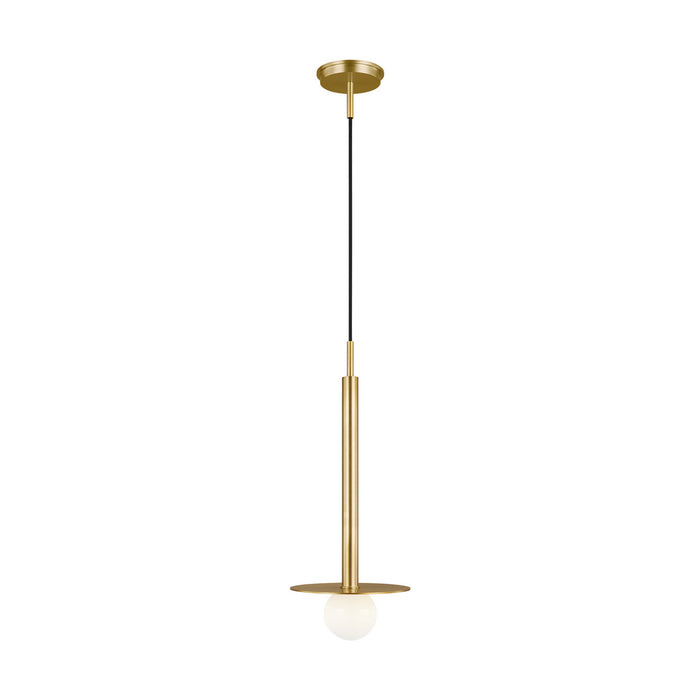 Generation Lighting - KP1001BBS - One Light Pendant - Nodes - Burnished Brass