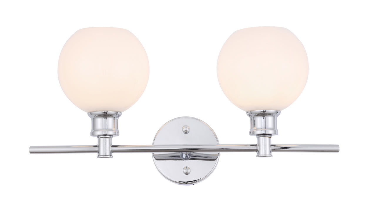 Elegant Lighting - LD2315C - Two Light Wall Sconce - Collier - Chrome And Frosted White Glass