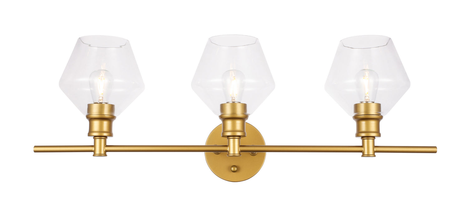 Elegant Lighting - LD2316BR - Three Light Wall Sconce - Gene - Brass And Clear Glass