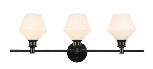 Elegant Lighting - LD2317BK - Three Light Wall Sconce - Gene - Black And Frosted White Glass