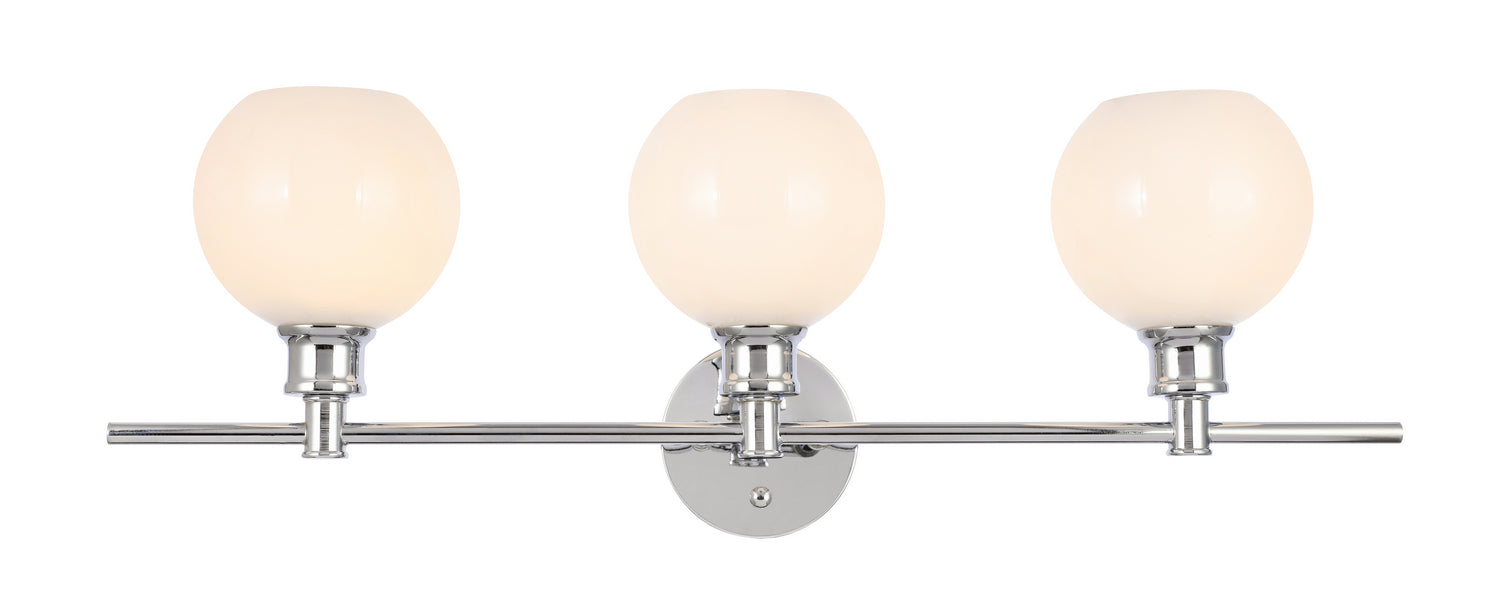 Elegant Lighting - LD2319C - Three Light Wall Sconce - Collier - Chrome And Frosted White Glass