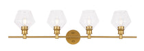 Elegant Lighting - LD2320BR - Four Light Wall Sconce - Gene - Brass And Clear Glass
