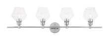 Elegant Lighting - LD2320C - Four Light Wall Sconce - Gene - Chrome And Clear Glass