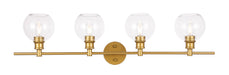 Elegant Lighting - LD2322BR - Four Light Wall Sconce - Collier - Brass And Clear Glass