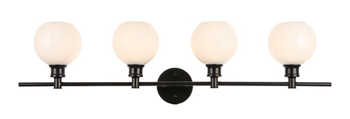 Elegant Lighting - LD2323BK - Four Light Wall Sconce - Collier - Black And Frosted White Glass