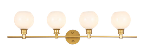 Elegant Lighting - LD2323BR - Four Light Wall Sconce - Collier - Brass And Frosted White Glass