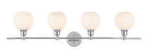 Elegant Lighting - LD2323C - Four Light Wall Sconce - Collier - Chrome And Frosted White Glass