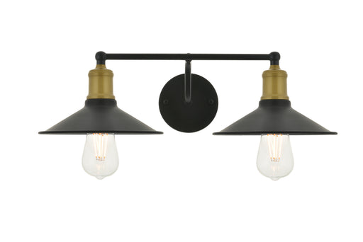 Elegant Lighting - LD4033W21BRB - Two Light Wall Sconce - Etude - Brass And Black