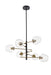 Elegant Lighting - LD5053D32BRB - Six Light Pendant - Paragon - Matte Black And Brass And Clear