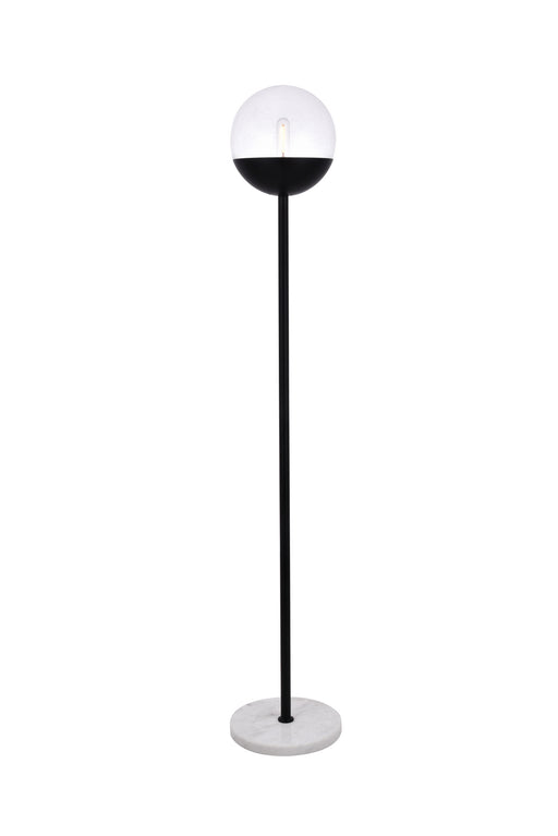 Elegant Lighting - LD6147BK - One Light Floor Lamp - Eclipse - Black And Clear