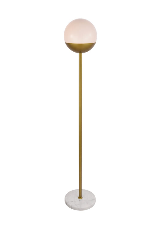 Elegant Lighting - LD6150BR - One Light Floor Lamp - Eclipse - Brass And Frosted White