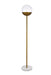 Elegant Lighting - LD6151BR - One Light Floor Lamp - Eclipse - Brass And Clear