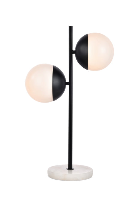 Elegant Lighting - LD6152BK - Two Light Table Lamp - Eclipse - Black And Frosted White