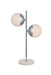 Elegant Lighting - LD6154C - Two Light Table Lamp - Eclipse - Chrome And Frosted White