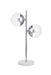 Elegant Lighting - LD6155C - Two Light Table Lamp - Eclipse - Chrome And Clear