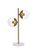 Elegant Lighting - LD6157BR - Two Light Table Lamp - Eclipse - Brass And Clear