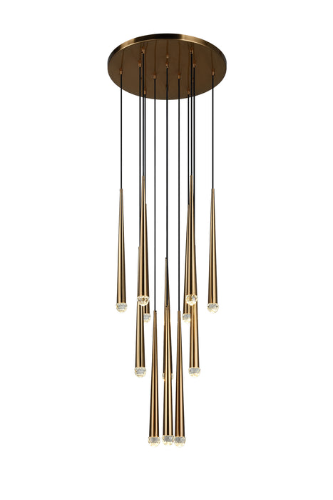 Matteo Lighting - C62712AG - LED Pendant - Renaie - Aged Gold Brass