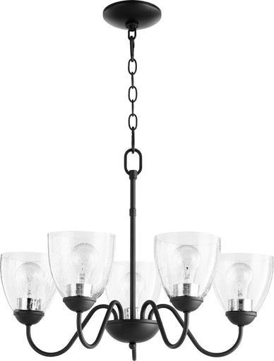6041 Chandeliers Five Light Chandelier Textured Black