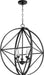 Quorum - 807-5-69 - Five Light Pendant - Prolate with Cube Pendants - Textured Black
