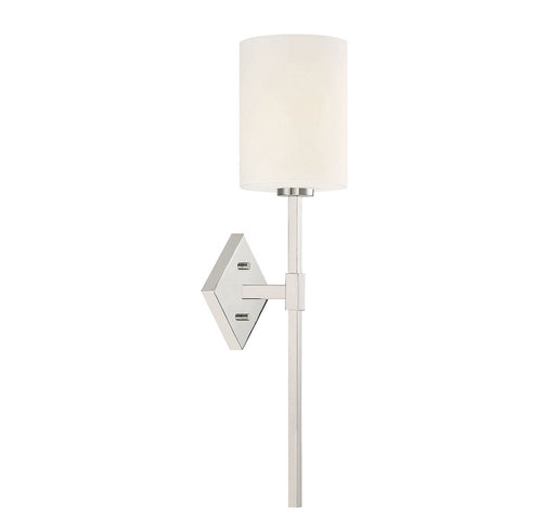 Savoy House - 9-0902-1-109 - One Light Wall Sconce - Destin - Polished Nickel