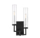 Savoy House - 9-2134-2-67 - Two Light Wall Sconce - Folsom - Matte Black with Polished Chrome