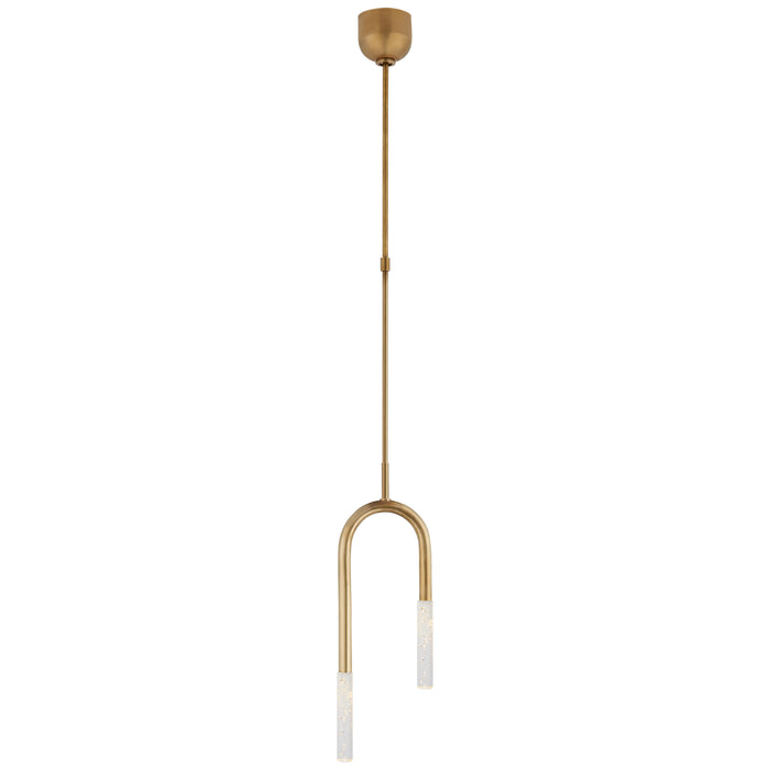 Visual Comfort - KW 5590AB-SG - LED Pendant - Rousseau - Antique-Burnished Brass