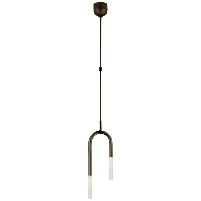 Visual Comfort - KW 5590BZ-SG - LED Pendant - Rousseau - Bronze